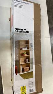 lot 2014 image: Room Essentials 5-Shelf Natural Wood Bookcase