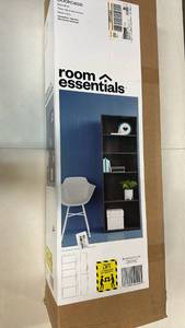 lot 2015 image: Room Essentials 5-Shelf Bookcase Black