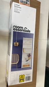 lot 2018 image: Room Essentials 5-Shelf White Bookcase
