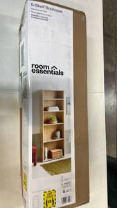 lot 2019 image: Room Essentials 5-Shelf Wood Bookcase with Adjustable Shelves