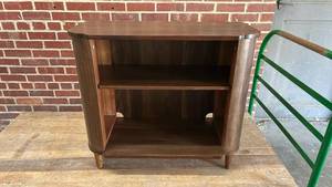lot 8012 image: Threshold Studio McGee Walnut Cabinet with Rounded Corners