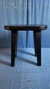 lot 8023 image: Threshold Woodland Tall Carved Wood Table Black