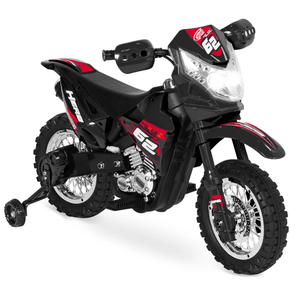 lot 120 image: 6V Kids Electric Ride-On Motorcycle Toy w Training Wheels, Lights, Music - Retail $170