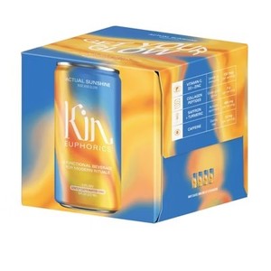 lot 6122 image: Lot of 2 - Kin Euphorics Actual Sunshine Non-Alcoholic - 4pk8 fl oz Cans. 8 Cans Total. BB May 26 2026