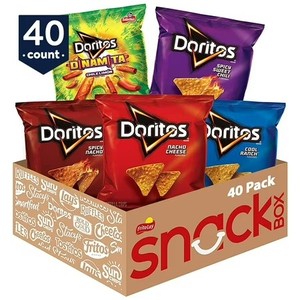 lot 6129 image: Doritos Flavored Tortilla Chip Variety Pack, 40 Count. BB January 2026