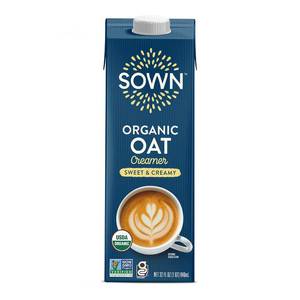 lot 6191 image: Case of 6- SOWN Organic Oat Creamer Sweet & Creamy - Barista Oat Milk Non Dairy Coffee Creamer - Plant Based, Dairy-Free, Vegan, Gluten-Free, Non-GMO, Shelf Stable - 32oz. BB October 2026. WHOLE LOT OF CREAMER