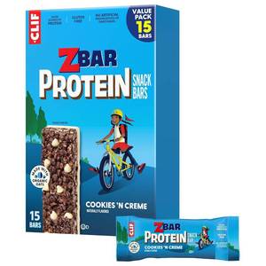lot 6203 image: Lot of 2 -Zbar Protein - Cookies N Creme - Snack Bars - Made with Organic Oats - Non-GMO - 5g Protein - Gluten Free Protein Bars - Snacks for Kids (15 Pack) 30 Total Bars BB May 2026. RETAIL $16 PER Box