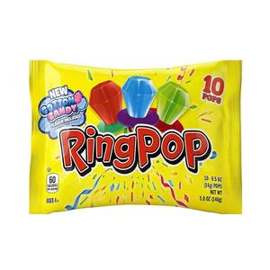 lot 6228 image: LOT OF 3- Ring Pop Individually Wrapped Bulk Lollipop Variety Pack   10 Count. 30 Total. BB June 24 2026