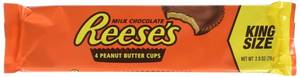lot 6281 image: Reeses Peanut Butter Cup King Size 2.8 oz, 24Box BB 122025 - Stored In Climate Controlled Office