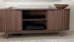 lot 3 image: TV Stand with Open Storage, 60 Inch