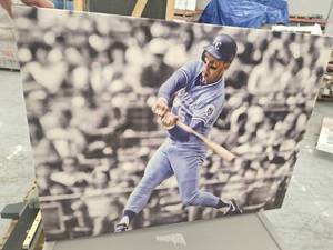 lot 5 image: Kansas City Royals Baseball Player Canvas Wall Art