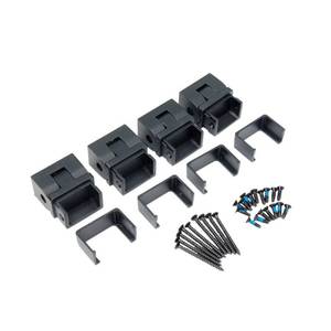 lot 13 image: Fortress Railing Products Al13 1-12 in. Aluminum Black Sand Stair External Bracket (4-Pack)