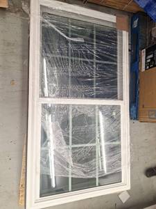 lot 49 image: Double Hung Vinyl Window, Approximately 34.5 x 59.75, White