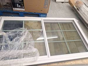 lot 50 image: Double Hung Vinyl Window 34 x 60.5, White