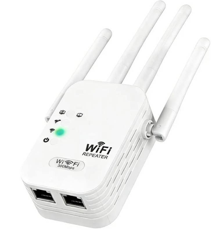 lot 46215 image: WiFi Extender Signal Booster for Home, 9800sq.ft Wireless Internet Repeater, Long Range WiFi Booster and Signal Amplifier wEthernet Port, WiFi Router Extender Support 99% Devices, 1-Tap Setup - Retail $36