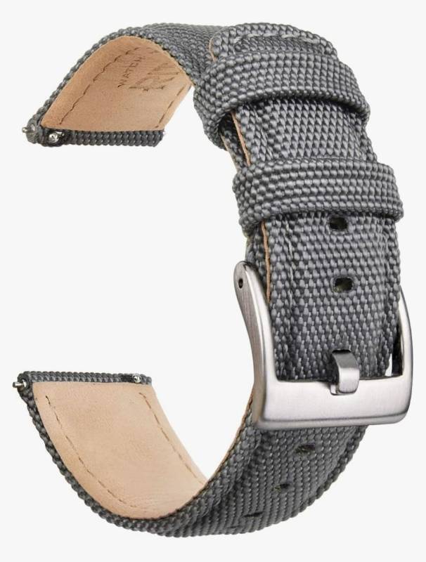 lot 46242 image: Christmas Gift Sailcloth Watch Band Quick Release Watch Strap Compatible with Samsung Galaxy Watch 6 Classic 43mm 47mm 40mm 44mmTimex  Seiko  Fossil  Citizen for Men Women, White Elephant Gifts, Stocking Stuffers for Men - Retail $20