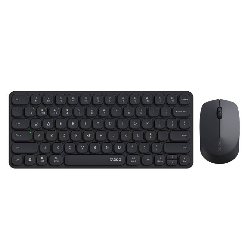 lot 46345 image: 9010M Multi-Device Keyboard and Mouse Combo, 2.4GHzBluetooth 5.04.0 Wireless Keyboard & Mouse Set for WindowsMacLinuxChrome, Support 4 Devices, Low-Profile Silent Click, Battery Powered - Retail $22