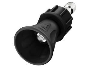 lot 46422 image: 40 Degree Pressure Washer Nozzle - Stainless Steel, High-Efficiency Cleaning, Durable Nozzle Guard with Rubberized Protection (4.0 Orifice) - Retail $27