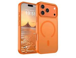lot 46426 image: Magnetic for iPhone 17 Pro Case (Compatible with MagSafe)(Military Grade Drop Protection) Translucent Matte Shockproof with Anti-Fingerprint Phone Cover, Starry Orange - Retail $16