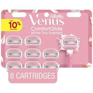 lot 46441 image: Venus ComfortGlide White Tea Women s Razor Blades  8 Razor Blade Refills - Retail $32