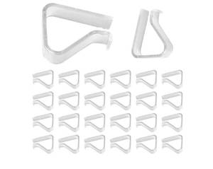 lot 46456 image: 12 Pieces Transparent Clear Tablecloth Clips, Plastic Table Cloth Clips��Windproof Table Cover Holder Clamps��Table Cloth Holder for Christmas Home Wedding Party Indoor Outdoor Camping Picnic (S) - Retail $7