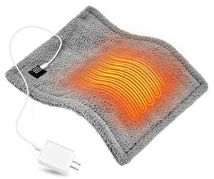 lot 46466 image: USB Heating Pad, 5V 3A Fast Heating with 3 Heat Settings & Auto Off, Portable Heated Pad for Neck, Shoulder, Back & Abdomen, Heating Pad for Home Office Travel, Grey, 12x16, Fathers Day Gift for Dad - Retail $24
