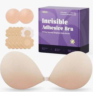 lot 46502 image: Invisible Strapless Sticky Bra Push up for Women, Ultra Adhesive Bra for Backless Dress, Cleavage Bra Lift Novelty Bras - Retail $33