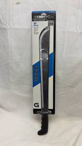 lot 4 image: Gordon 18 Inch Serrated Machete with Nylon Sheath