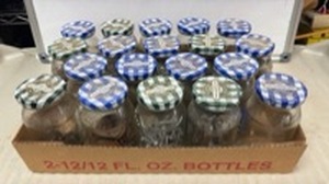 lot 10 image: Glass Mason Jar Hardware Storage Set