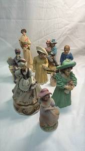 lot 62 image: Collection of Victorian Lady Figurines with Laras Theme Music Box