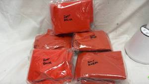 lot 87 image: Military Surplus Orange Boat Bailing Buckets - Lot of 5