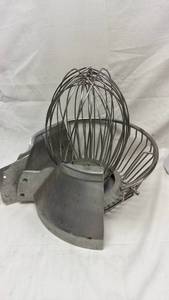 lot 100 image: Commercial Mixer Wire Whip Attachment with Bowl Guard