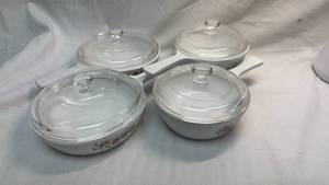 Corning Ware Spice of Life 4-Piece Cookware Set with Glass Lids