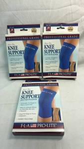 lot 170 image: FLA Pro-Lite Professional Grade Latex-Free Knee Support Knitted Pullover - Lot of 4