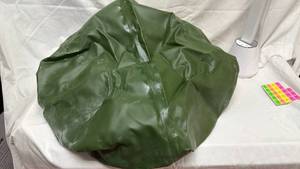 lot 185 image: Military Surplus OD Green Rubber Vehicle Tire Cover