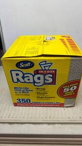 lot 15 image: Scott Rags in a Box Industrial Shop Towels with Dispenser