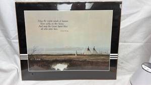 lot 31 image: Leanin Tree Cherokee Blessing Print by Gene Speck