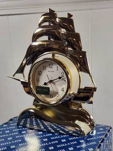 lot 103 image: Rhythm Quartz Sailing Ship Mantel Clock
