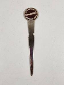 lot 135 image: First National Bank Manhattan Kansas Advertising Letter Opener