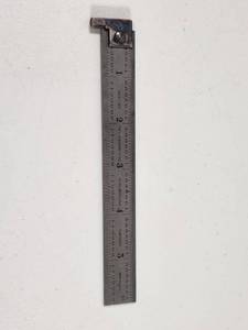 lot 140 image: L.S. Starrett No. 604R Tempered Steel Rule with Hook