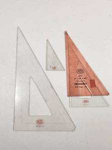lot 148 image: POST Transparent Drafting Triangle Set - Models 7747-6 and 7747-10