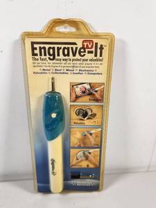 lot 155 image: Engrave-It As Seen On TV Electric Engraver Pen with Bonus Replacement Tip