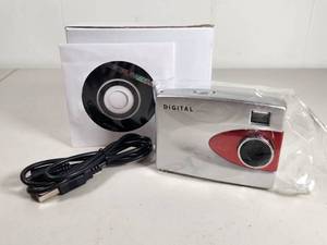 lot 159 image: Compact Digital Camera with USB Cable and Driver CD