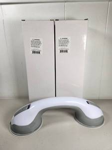 lot 170 image: 2- 12 Inch Tub Grip Bar with Suction Cup Base