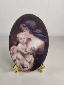 lot 192 image: TBN Trinity Broadcasting Network Christmas 2003 Limited Edition Oval Porcelain Decorative Plate