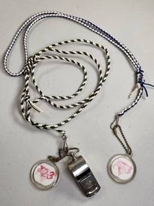 lot 194 image: Boy Scouts of America Be Prepared Whistle with Conoco Keychains and Braided Lanyards