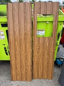 lot 222 image: Bundle of 10 Wood Styled Sheet Metal Pieces - 9 Full 1 W Window opening 5 x 20