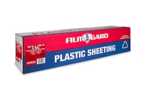 lot 84 image: Film-Gard 20 ft x 100 ft 6 mil Clear Construction Plastic Sheeting Retails $167