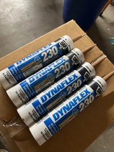 lot 190 image: Bundle of 4 DAP Dynaflex 230 Premium Elastomeric Sealant, Cedar Tan, 10.1 Oz