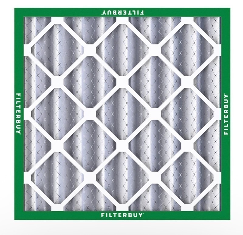 lot 677 image: Filterbuy 20x20x4 Air Filter M11 Essential Dust & Allergy Defense (2-Pack), Electrostatic Pleated HVAC AC Furnace Filters Replacement (Actual Size 19.50 x 19.50 x 3.63) - Sm Crease on edge
